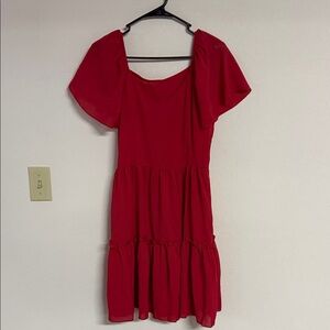 SHEIN Vibrant Red Mini Dress